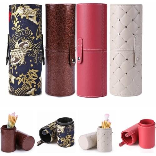23CM PU Leather Empty Make up Brush Container Bag Holder Travel Cosmetic Brushes Pen Case Storage Brushes Organizer Makeup Tools