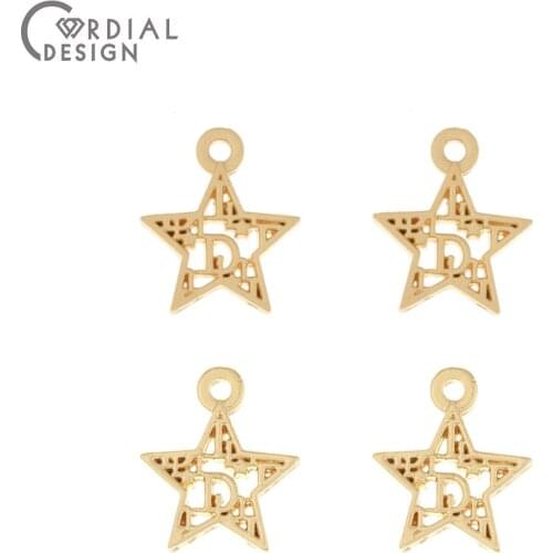 Cordial Design 200Pcs 11*13MM Jewelry Accessories/Earrings Pendant/Star Shape/DIY Charms/Hand Made/Jewelry Findings & Components