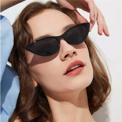 2021 Small Cat Eye Fashion Sunglasses Women Vintage Metal Leg Transparent Vintage Sun Glasses Female Oculos De Sol Feminino UV40