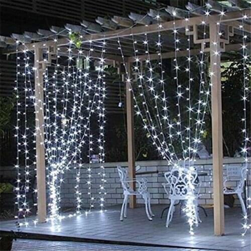 3x3 LED Icicle Fairy Light Plug EU Garland Curtain Led String Lamp Christmas Outdoor/Indoor Decoration for Xmas Wedding Hallowen