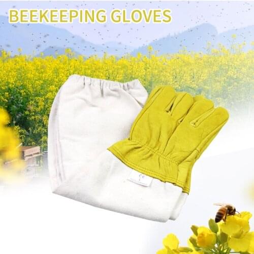 Protective Beekeeping Gloves Goatskin Bee Keeping Vented Long Sleeves beekeeping equipment and tools Bee Glove