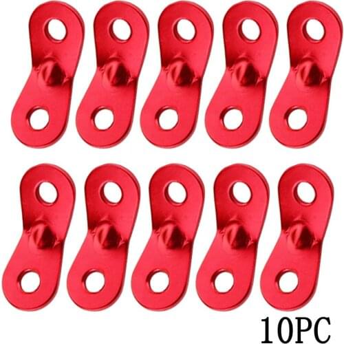 10Pcs/Lot Outdoor Camping Tent Parachute Cord Rope Buckle Aluminum Alloy Cord Buckle Tensioners Fastener Travel Kit Tent Parts