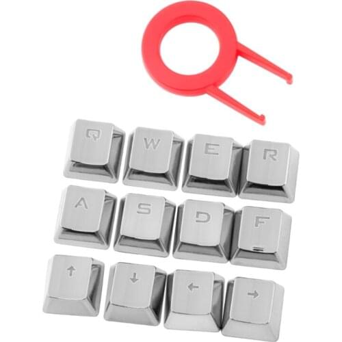 2-Key Pbt Keycaps Gold-Plated Metal Personality Light Transmission Q81F