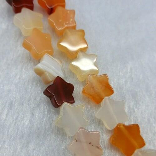 40pcs/lot Natural Carnelian Bulk Stone Beads Stars Quartz Opal Loose Beads Charms for DIY Necklace Bracelets Jewelry Making Free