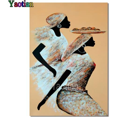 5d Diy Diamond Painting Abstract African Women Portrait Diamond Embroidery Full Square Drill Cross Stitch Diamond Mosaic Sticker
