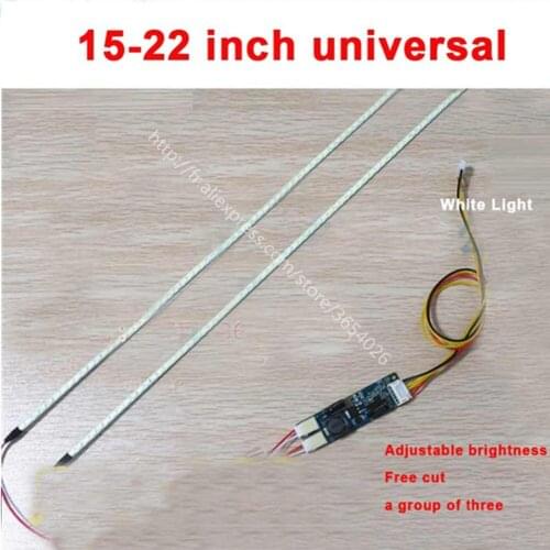 Free shipping 17 inch 19 inch 22 inch widescreen universal LED light bar kit LCD modified LED backlight adjustable brightness
