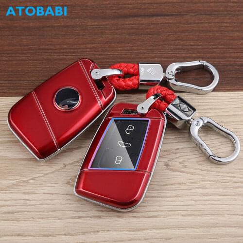 ATOBABI ABS Car Key Cases For VW Golf 7 MK7 Polo Passat SEAT Leon Arona Skoda Octavia Kodiaq Remote Control Fobs Protector Cover
