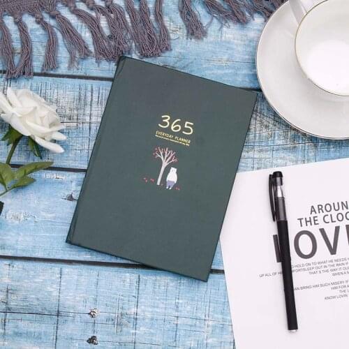 365 Days Planner Notebook Personal Diary Weekly Plan Note Book Cute Cartoon Tree Bear Journal Agenda Notepad School Stationery