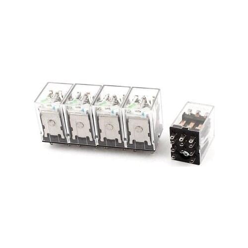 HH53PL 11Pins 3PDT DC 24V Coil Voltage Green LED Pilot Lamp Power Relay 5 Pieces