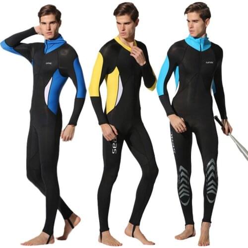 Hisea 3 Style Mens Diving Suit UV Sun Protection one piece Close Body Wetsuit Long Sleeve Prevent Jellyfish Snorkeling Suit