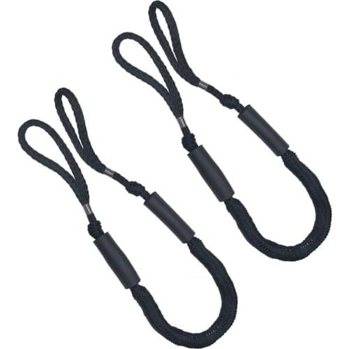 2Pcs Elastic Wharf Dinghy Marine Boat Bungee Dock Extendable Line Mooring Ropes