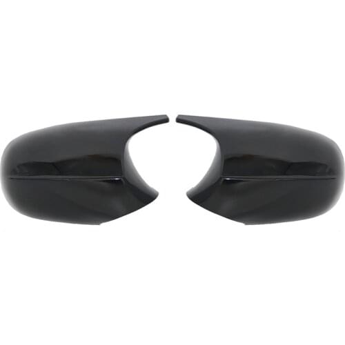 2 pieces Rearview Mirror Cover Cap Carbon Fiber or Gloss Black For BMW 1 3 Series E82 E88 2007 ~2009 E90 E87 E91 E93 E81 E92
