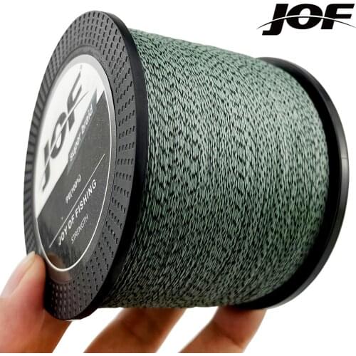 JOF 1000M 500M 300M 8 Braided Fishing Lines 8 Weaves Wire Smooth Spot PE Multifilament Line for Sea Fishing 18-96LB