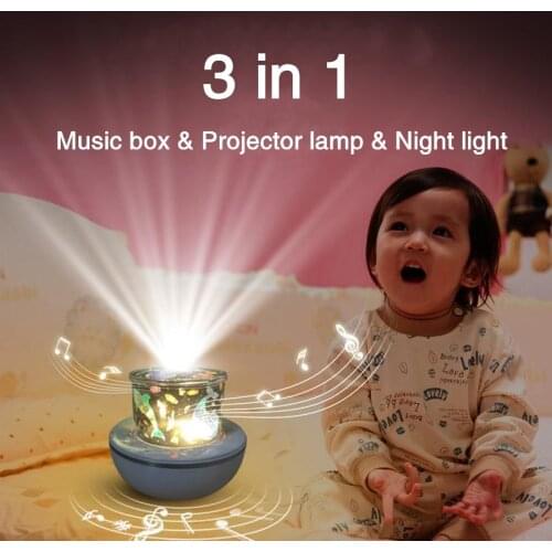 Star Night Light Projection Lamp 6set free slides music box sea world educational toys for kids best birthday Christmas gift