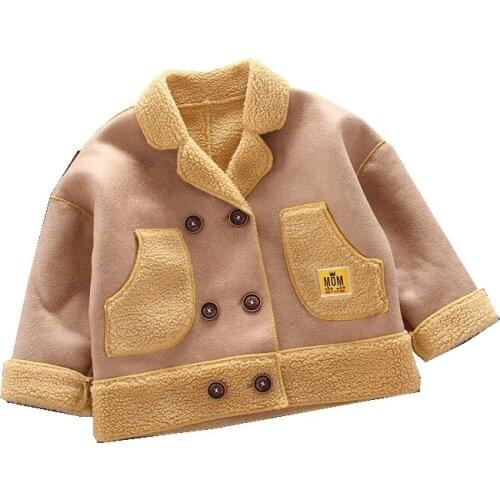 New Spring Autumn Kids Casual Clothing Plus Velvet Thicken Clothes Baby Boys Girls Fashion Jacket Children Cotton Tracksuits