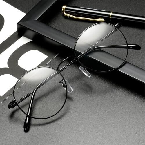 1PC Blue Light Blocking Glasses Vintage Ultralight Retro Anti Glare UV400 Gaming Computer Goggles Round Metal Frame Eyewear