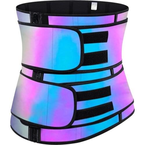 New Latex Material Double Waist Belt Strengthened Waist Belt Body Manager Shapewear Sports Sweating Plastic Belt Belly Belt