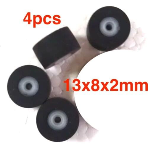 4pcs 13mmx8x2 pinch roller for Sharp GF777 9292 6060 Sanyo 9494 Sony 190 Phillips 3301 belt pulley tape recorder cassette deck