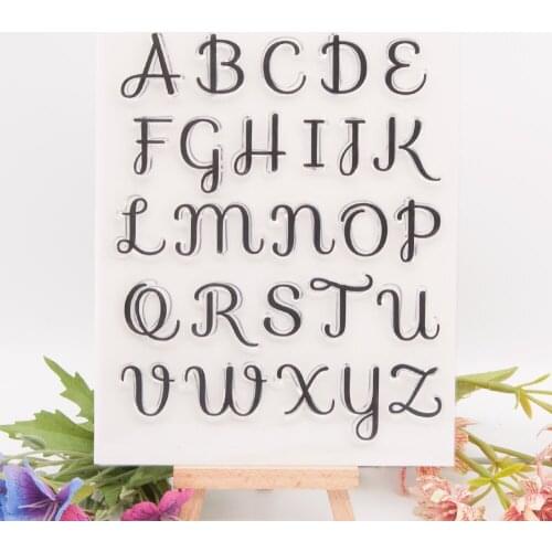Letter of the alphabet Clear Stamps for Scrapbooking Tampons Transparents Seal Background Stamp Card painting Making Diy