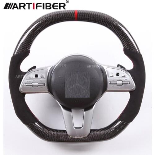 Carbon Fiber Steering Wheel for Mercedes Benz W177 W205 S205 W213 W222 C257 X166 A C E G S Class CLS