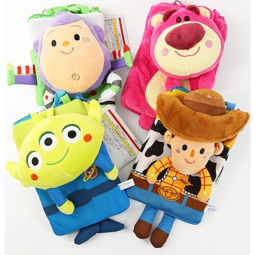 Disney Toy Story Buzz Lightyear Hu Di three-eyed pink bear plush three-dimensional touch screen mobile phone bag Messenger bag