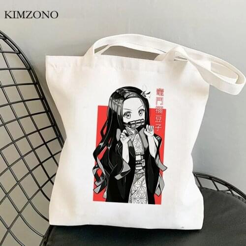 Demon Slayer Kimetsu No Yaiba shopping bag eco shopper shopping recycle bag tote bag reusable cloth sac cabas cabas