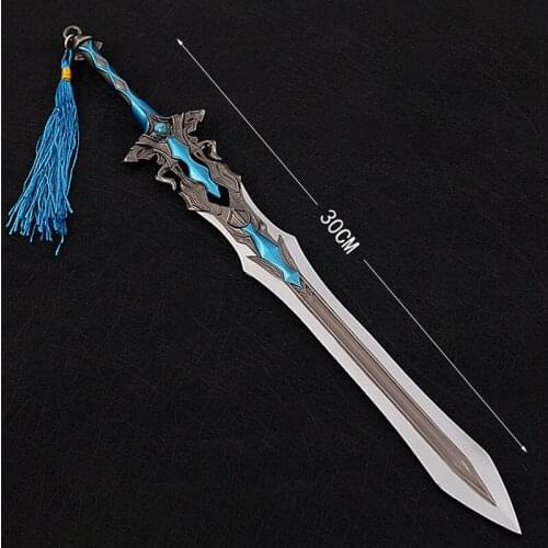 Doula Continent Game Related Products 30cm Genji Dust Heart Seven Killing Sword Alloy Sword Weapon Model Gift Crafts Ornaments