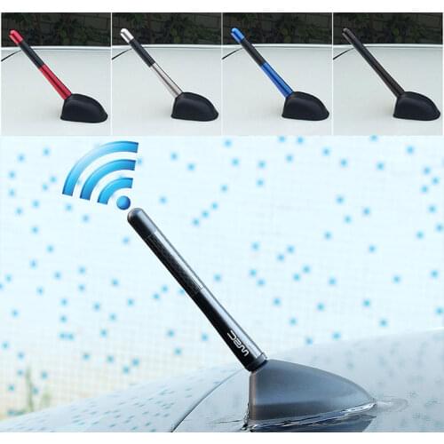 12cm Universal Car Roof Mast Whip Stereo FM/AM Signal Antenna Carbon Fiber Short Radio Antenna