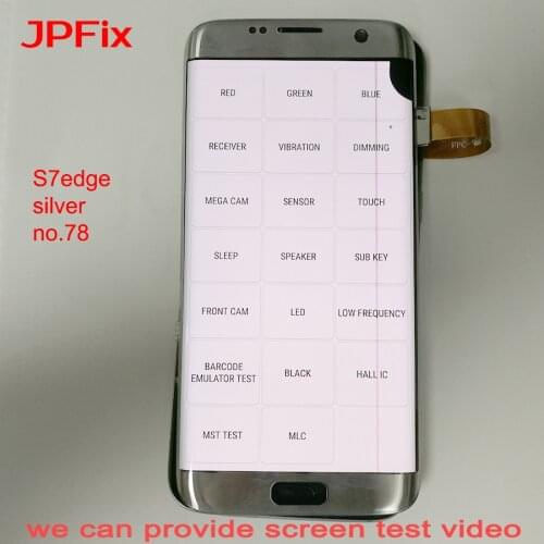 JPFix AMOLED For Samsung Galaxy S7 edge G935A G935FD LCD Touch Screen Display Digitizer Assembly With Frame Spot Line Burn-in