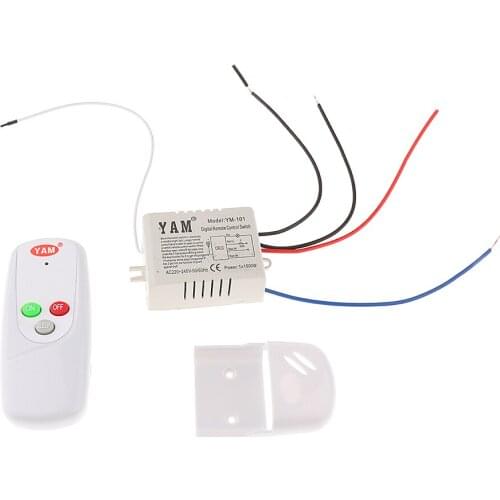 1-Way ON/OFF 220V-240V Light Lamp Digital Wireless Wall Switch + Remote Control