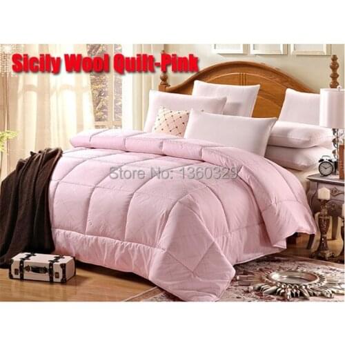 150*200cm solteiro Wool Winter Quilt Autumn Blanket colchas casal Pink Comforter Bedding Sets Twin Size Thickening edredom