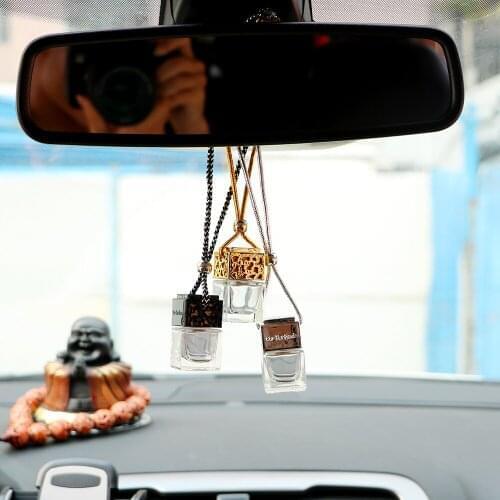 2 In 1 DIY Pendant Car Interior Decoration Glass Bottle Diffuser For Perfume Oil Air Freshener SUV 4x4 Truck Auto Accessories