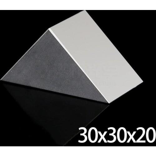 30x30x20mm Optical Glass Triangular K9 Prism Lens With Reflecting Film Light Spectrum Physics Medicine