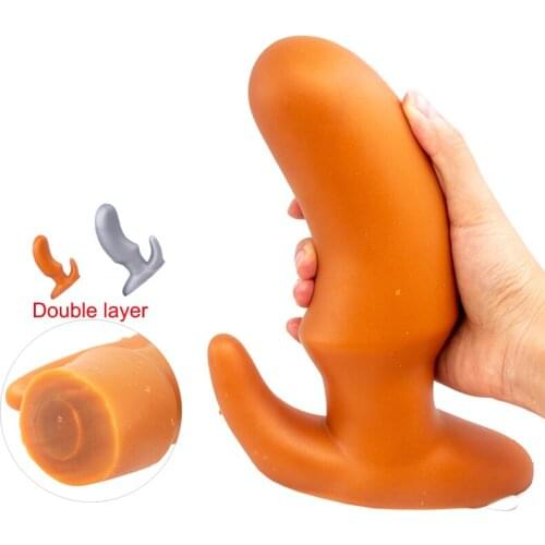Big Anal Plug Liquid Silicone Dildo Anal Dilator Anus Expander Vaginal Expand Sex Toys For Men Women Prostate Massage Butt Plug