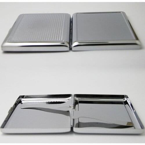 12Pcs Blank 20 Cigarette Box Case Stainless Steel Tobacco Tube Storage Pocket Box Holder Handy Portable DIY- Free Shipping
