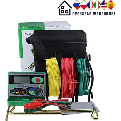 DY4100 Digital Resistance Tester Earth Ground Meter Multimeter with Higher Accuracy Power Systems Inspection Tool