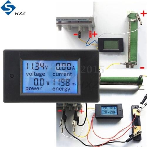 DC20A 100V LCD Digital Voltage Voltage Power Current Power Meter Ammeter Voltmeter