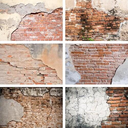 Mehofond Photography Background Rustic Brown Vintage Brick Wall Wedding Graduation Child Birthday Portrait Backdrop Photo Studio