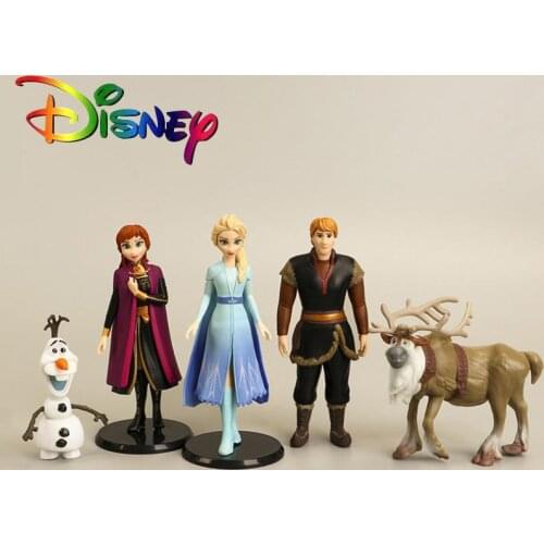 Disney toys Frozen toy 5 ice and snow Wonderland Handmade ice and Snow Queen Princess Isanna Doll Cake Decorations