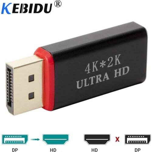 Kebidu DP to HDMI-compatible Converter 4K*2K 30Hz Video Audio Connector Display Port to HDMI-compatible Adapter Female to Male
