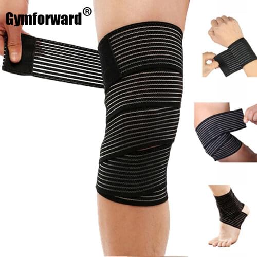 Breathable Elastic Bandage Knee Pads Sports Brace Support Protector Bodybuilding Straps Wrist Ankle Elbow Calf Thigh Leg Waist