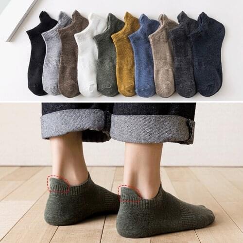 Summer Cotton Man Short Socks Fashion Breathable Boat Socks Comfortable Boat Soft Short Anklet Ankle Absorbs Sweat Men Socks