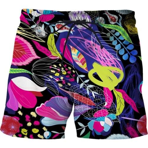 2021 summer Abstract animal 3D beach shorts Mens resort shorts anime shorts underwater world streetwear Sports pants NEW