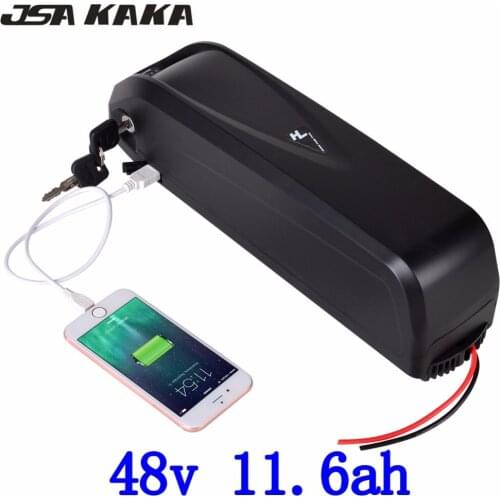 48V 11.6AH E-bike e bike Haillong Lithium ion Li-ion Battery for Panasonic cell with 5V USB Electric bike with 30A BMS +charger