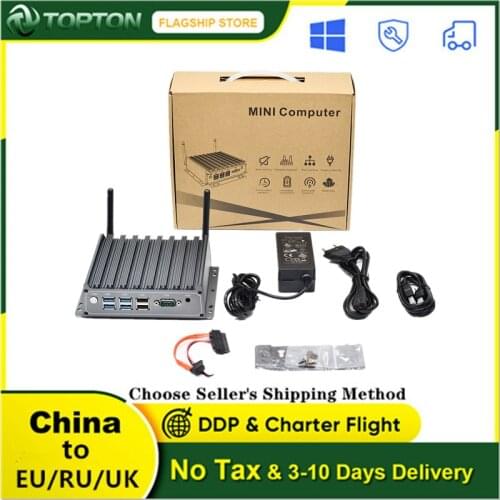 TOP Intel Core i7 4500U Mini PC Fanless Industrial Desktop Computer with Windows 10 Linux 4*USB3.0 2*Lans VGA DP 4K HD HTPC WIFI