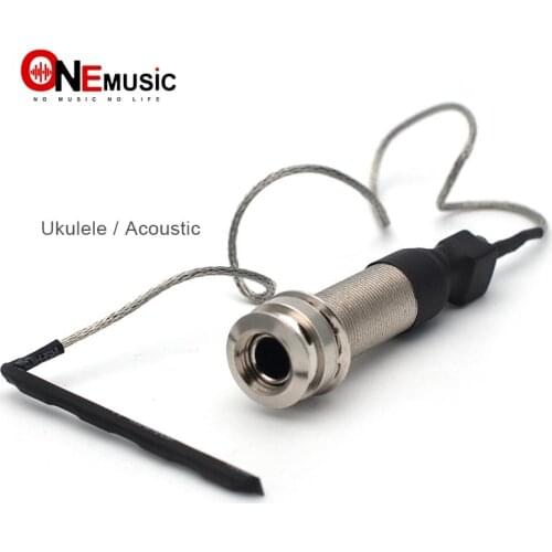 Folk Acoustic Ukulele Guitar Pickup Pick-up Piezo Cable Stick 6.35mm End Pin Jack Under-Saddle Folk uk Guitar Stick pickup