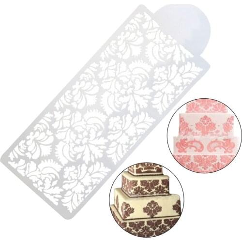 New Pretty Damask Lace Border Cake Side Cupcake Stencil Sugarcraft Decoration Baking Tool