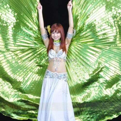 Wholesale nice Belly Danceing Isis Wing for Dancers or Stage Shows light-green color
