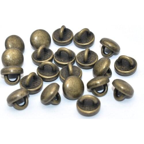 Premium Bronze Metal Buttons 10Pcs Shank Buttons Round Sewing Buttons Crafting Buttons Mushroom Buttons for DIY Sewing