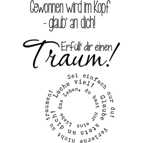 German stamp Clear Stamp for Scrapbooking Transparent Silicone Rubber DIY Photo Album Decor Q129